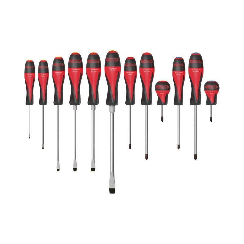 ULTIMATE 6-SLEUVEN SCHROEVENDRAAIER - 3 PHILLIPS - 3 POZIDRIVER SET VAN 12 KS GEREEDSCHAPPEN