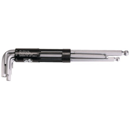 CLES MALES 6 PANS EXTRA LONGUE TETE SPHERIQUE JEU DE 8 CLES KS TOOLS