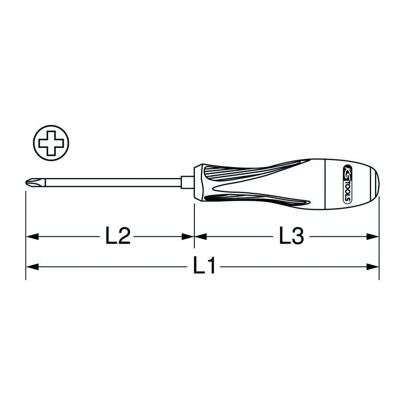 Phillips Ultimate Screwdriver® - KStools - Lám. Hoja de 75 mm - PHO