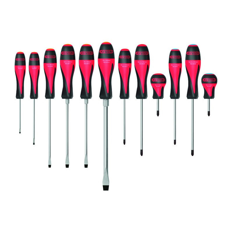 Set mit 12 Schraubendrehern – Ultimate – KS Tools – Sortiment