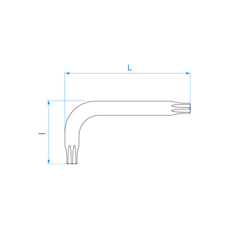 Kurzer Torx-Lochschlüssel T27 - 114327R