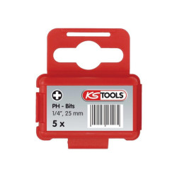 PHILLIPS PH2 LG 1/4" SCHRAUBENDREHER-BITS 25-MM-SCHACHTEL MIT 5 KS WERKZEUGEN