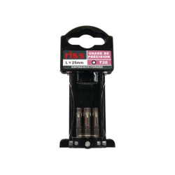 SCHMIEDETE TORX T30 LG 25 MM SCHRAUBENZIEHER-BITS-BOX MIT 3 RISS