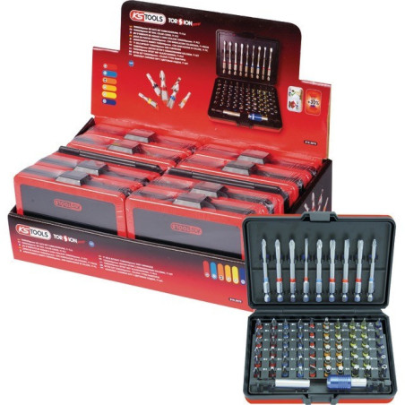 PUNTE PER CACCIAVITE CODIFICATE A COLORI DISPLAY KS TOOLS 10-SET