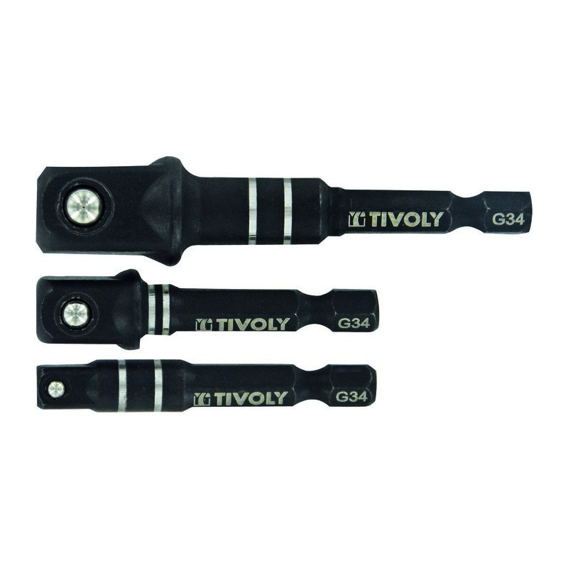 Steckschlüsseladapter – HEXA 6,35MM IMPACT – Tivoly – 1/2" 3/8" 1/4"