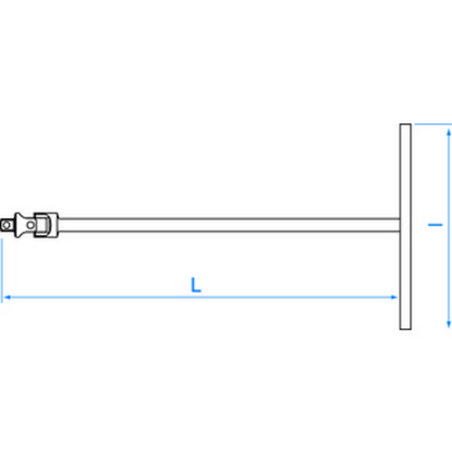 Chiave a T con conduttore quadrato da 3/8" - 3795