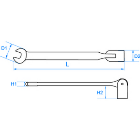 Llave combinada de vaso de 12 puntos - King Tony 1020