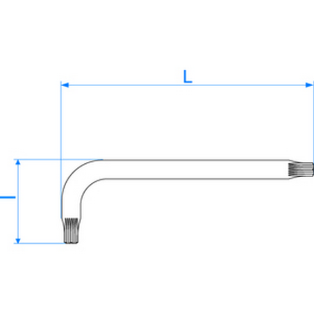 XZN Chiave Inglese Corta ad angolo a L maschile - 1146m
