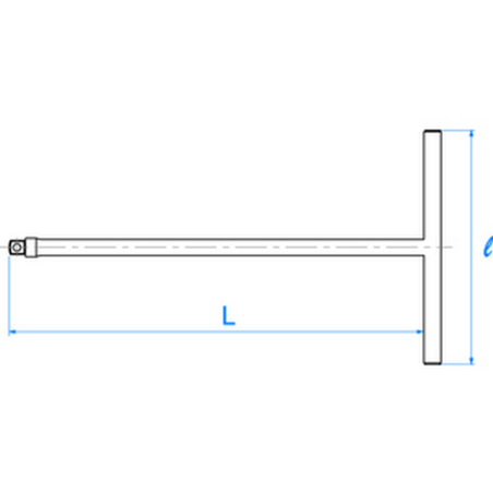 T-Schraubenschlüssel mit 3/8" quadratischem Leiter - 3511