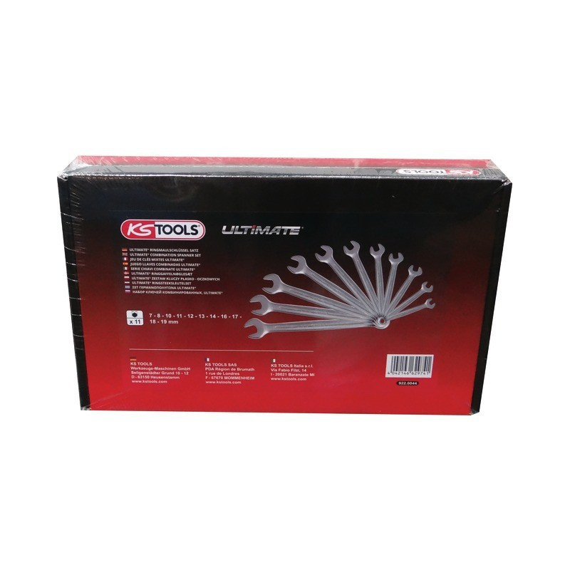 CAJA DE LLAVES COMBINADAS MÉTRICA DEFINITIVA DE 11 PIEZAS