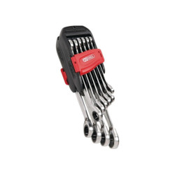 CHIAVE COMBINATA A CRICCHETTO REVERSIBILE GEARPLUS SU UN SET PORTATILE DI 10 UTENSILI KS