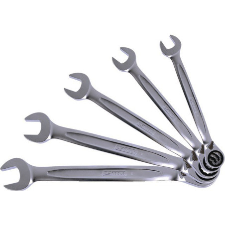 CLES MIXTES A CLIQUET REVERSIBLES GEARplus SUR ETUI PORTATIF JEU DE 5 KS TOOLS