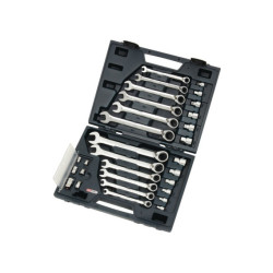 RING STOP GEARPLUS OMKEERBARE RATEL COMBINATIESLEUTELS 30-DELIGE SET KS GEREEDSCHAPPEN