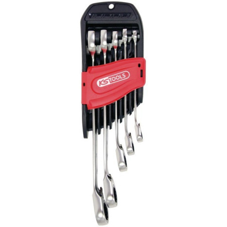 CHIAVE COMBINATE A CRICCHETTO REVERSIBILE DUO GEAR SU COVER PORTATILE SET DI 5 UTENSILI KS