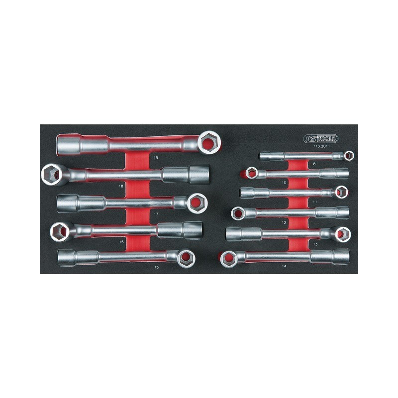 MODULE DE CLÉS À PIPE DÉBOUCHÉES 6 PANS 11 PIÈCES KS TOOLS