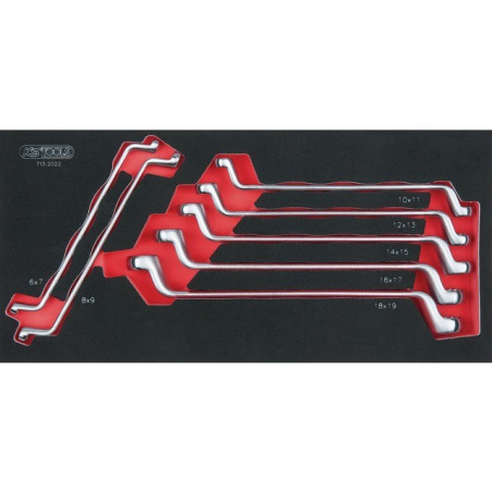 CLES POLYGONALES CONTRE-COUDEES 75° MODULE DE 7 PIÈCES KS TOOLS