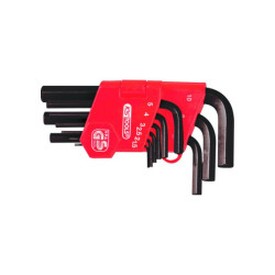 Set von 9 polierten kurzen Schieberschlüsseln – KS Tools – 6 Punkte