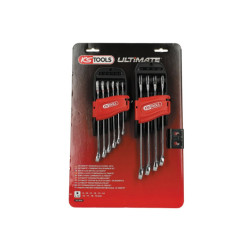 Juego de 10 llaves combinadas métricas - KS Tools - con soporte