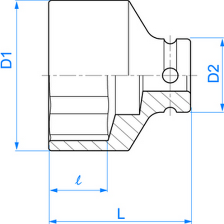 Bussola a impatto standard 1/2" (12,7 mm) 6 virgola 4535