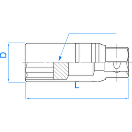Zündkerzensteckdosen 1/2" (12,7 mm) 12-seitig 4630
