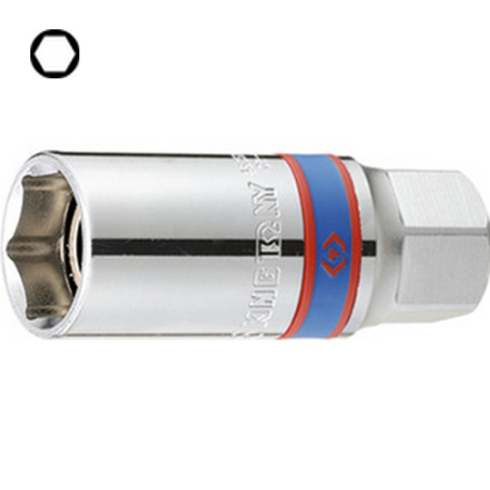 Douille magnétique pour bougie 1/2" (12.7 mm) 6 Pans 4665