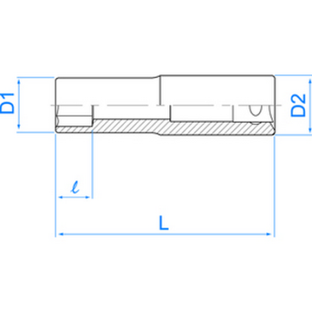 Extra lange dop 1/2" (12,7 mm) 6 Punt 4255