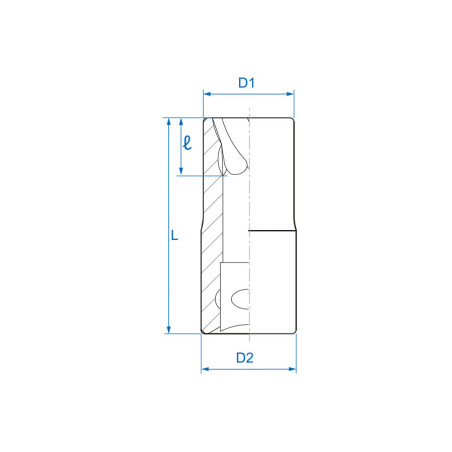 1/2" dop voor beschadigde moeren metriek - 9TD403_M