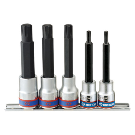 3/8" en 1/2" Ribe Socket set op rail - 5 delen - 3105 pr