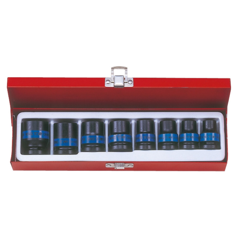 1/2" metrische impactdoppen - 8 stukken - 4408mp