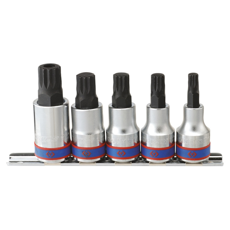 Set di prese per rotaie XZN 1/2" - 5 pezzi - 4105pr