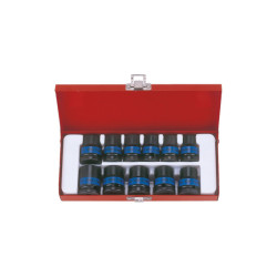 Coffret de douilles à choc 1/2" métriques - 11 pièces - 4412mp