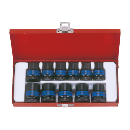 Set di bussole metrice da 1/2" - 11 pezzi - 4412mp