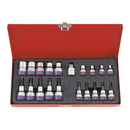 Juego de vasos de destornilladores Torx de 3/8" y 1/2" con accesorios - 20 piezas - 7120pr