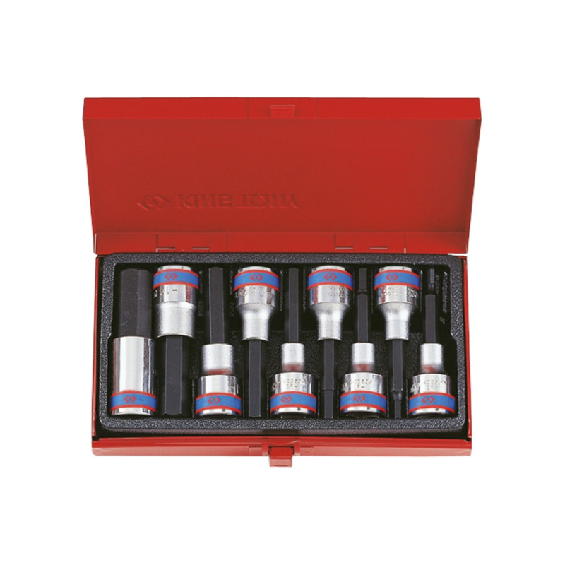 Coffret de douilles longues 1/2" tournevis 6 Pans - 9 pièces - 4120PR