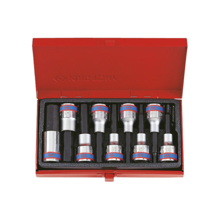 Coffret de douilles longues 1/2" tournevis 6 Pans - 9 pièces - 4120PR