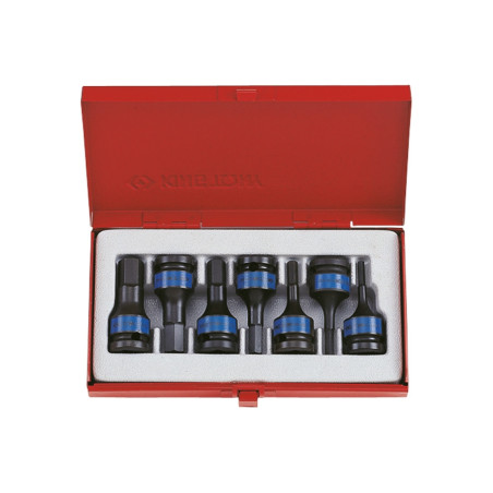 Coffret de douilles tournevis 1/2" 6 Pans à choc - 7 pièces - 4407MP