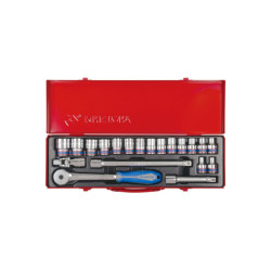 Set di bussola metrica e cricchetto da 1/2" - 20 pezzi - 4220MR