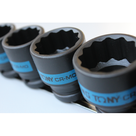 1/2" 12-punts metrische impactdopset - 17 stuks - 4497MP