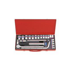 Complete set 12-punts metrische doppen en 1/2" accessoires - 24 stukken - 4024MR