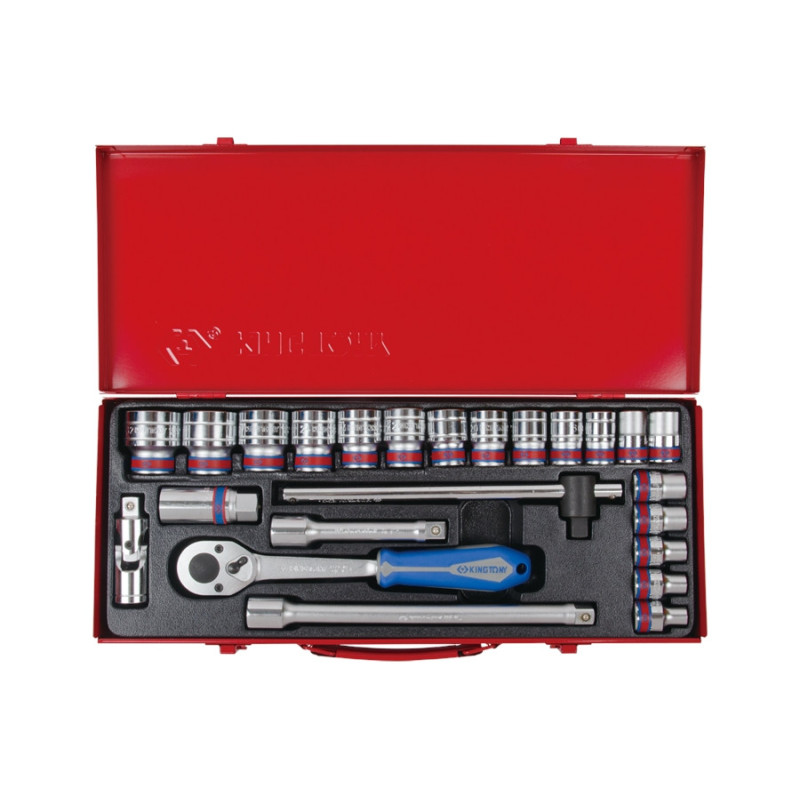 Set completo di prese da 12 pollici e accessori da 1/2" - 24 pezzi - 4028SRA