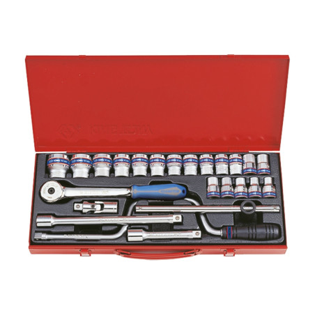 Set completo di bussole a 6 punti e accessori da 1/2" - 24 pezzi - 4325MR03