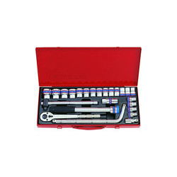 Coffret de douilles métriques et accessoires 1/2" 12 pans - 24 pièces - 4033mr