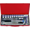 1/2" 12-punts metrische dop en accessoireset - 24 Stukken - 4033mr