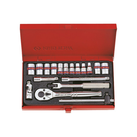 Set di bussole da 6 pollici & accessori da 1/4" - 18 pezzi - 2519SR