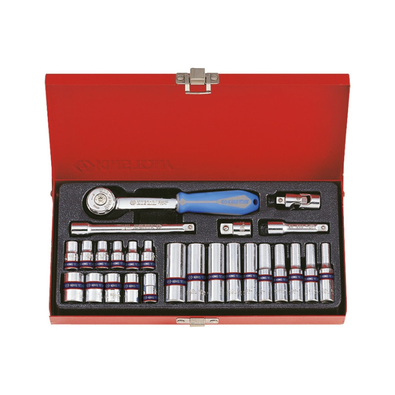 Set di bussole metrico a 6 punti & accessori da 1/4" - 26 pezzi - 2526MR02