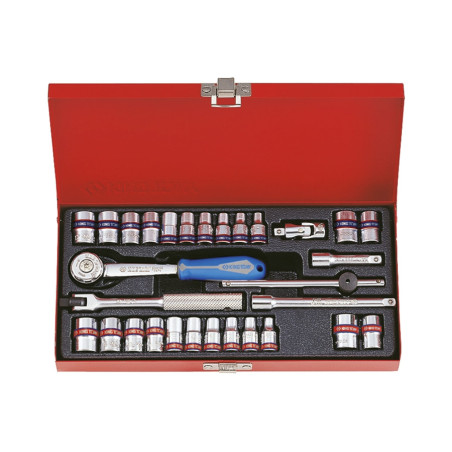 Coffret de douilles 6 pans 1/4" et accessoires 30 pièces métriques et pouces 2530CR02