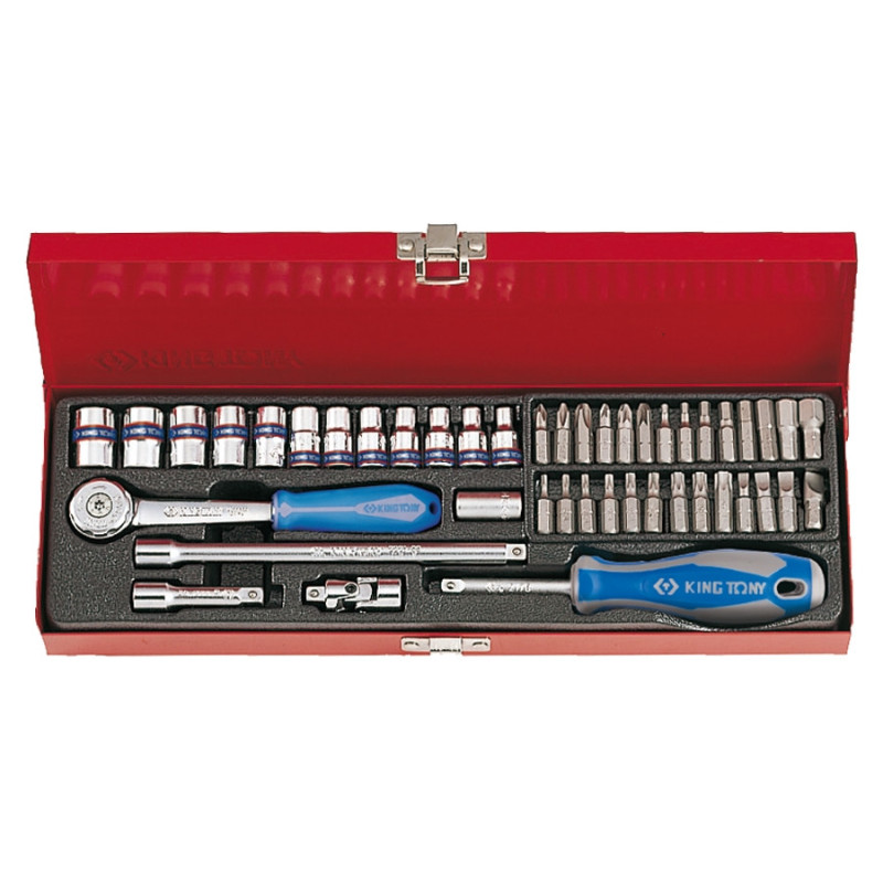 6-punts metrische dopset & 1/4" accessoires - 45 stuks - 2545MR