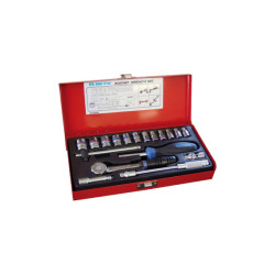 Coffret de douilles 6 pans métriques et accessoires 1/4" - 18 pièces - 2318MR