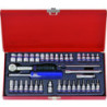 Set di presa metrica e accessori da 1/4" - 39 pezzi - 2539MR01
