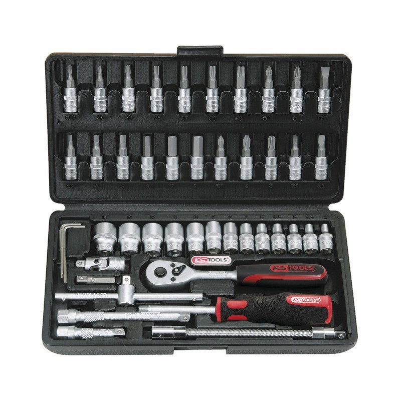 SET DI PRESE E ACCESSORI F6 DA 1/4" DA 46 PEZZI